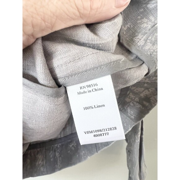 Coldwater Creek Jacket Size Medium Petite 100% Linen Gray Journey New NWT $89 - Picture 6 of 10